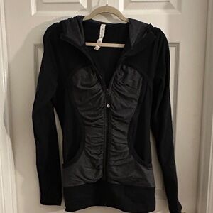 Lululemon Black and Gray Zip-Up Hoodie